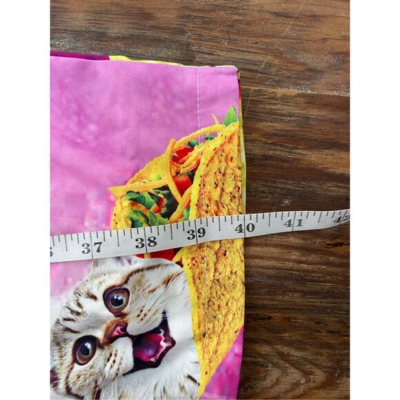 B6‎ Women's Galaxy Cat Print Playsuit Romper Shorts Blue Pink Size Medium - Picture 8 of 8